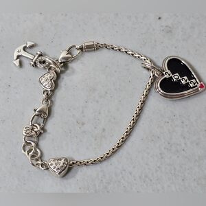 Brighton Silver Heart Charm Bracelet